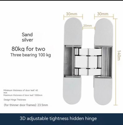 Satin Nickel Stainless Steel 180° mở kín kín kín kín 3D